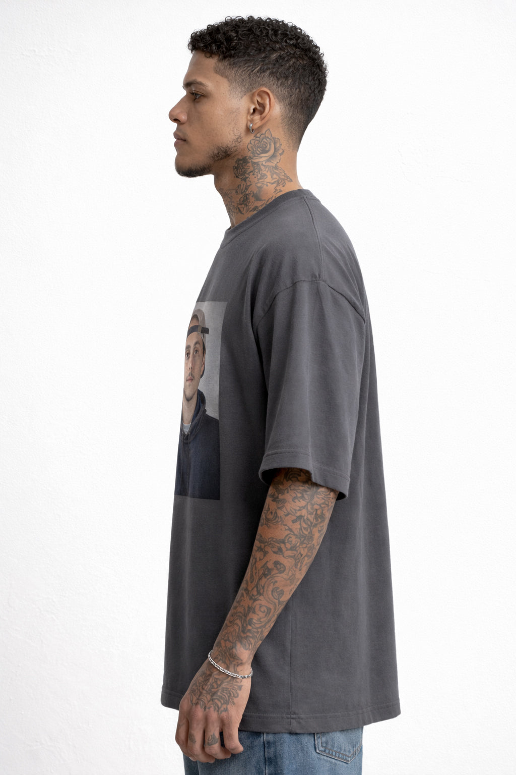 Oversized Faded Canserbero Portrait T-Shirt